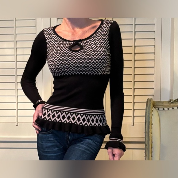 Milly merino wool black sweater - Picture 3 of 12